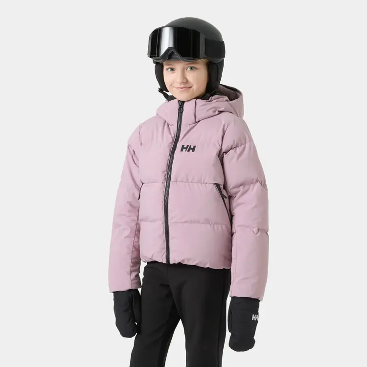 Helly Hansen Girls' Nora Short Puffy Ski Jacket- Purple Clay