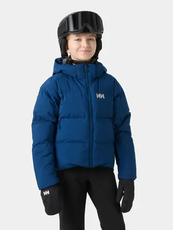 Helly Hansen Girls' Nora Short Puffy Ski Jacket- Dark Blue