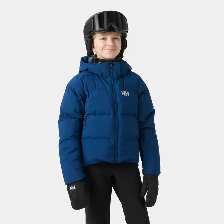 Helly Hansen Girls' Nora Short Puffy Ski Jacket- Dark Blue