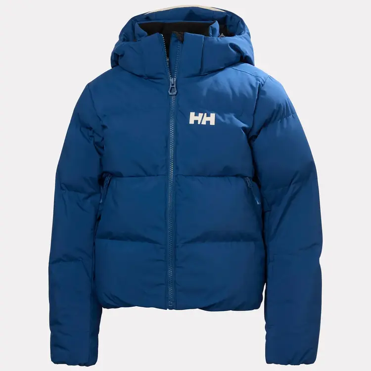 Helly Hansen Girls' Nora Short Puffy Ski Jacket- Dark Blue