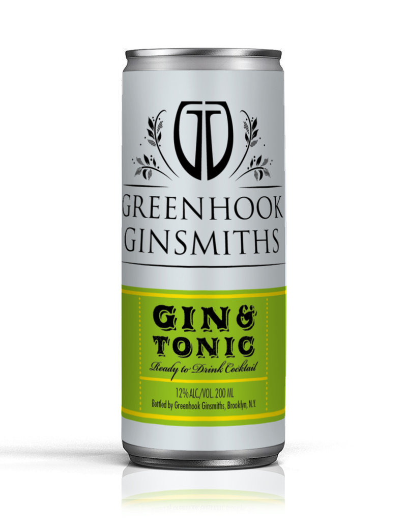 Greenhook Ginsmiths, Gin & Tonic  Can- 200mL