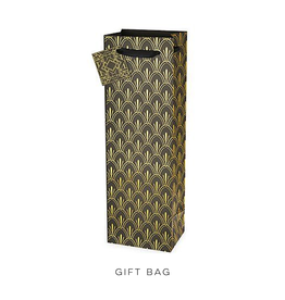 Black + Gold Foil Art Deco Gift Bag