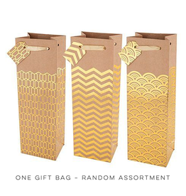 Assorted Kraft & Gold Foil Gift Bag