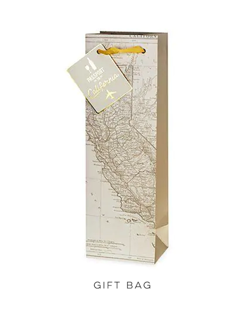 California Wine Map Gift Bag