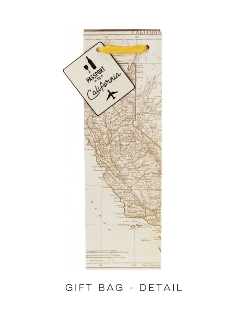 California Wine Map Gift Bag