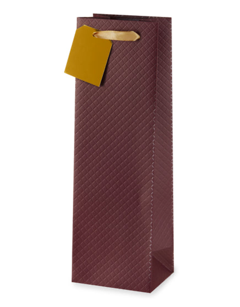 Burgundy Quilted Gift Bag
