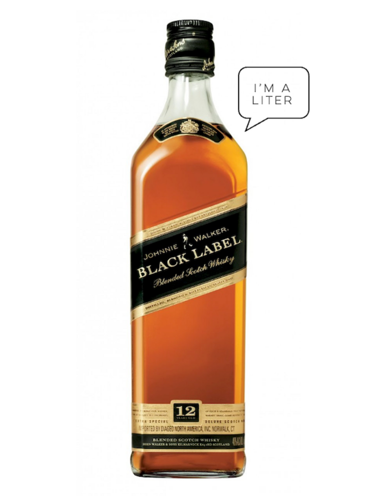 Johnnie Walker, Black Label 12-Year Blended Scotch - 1L