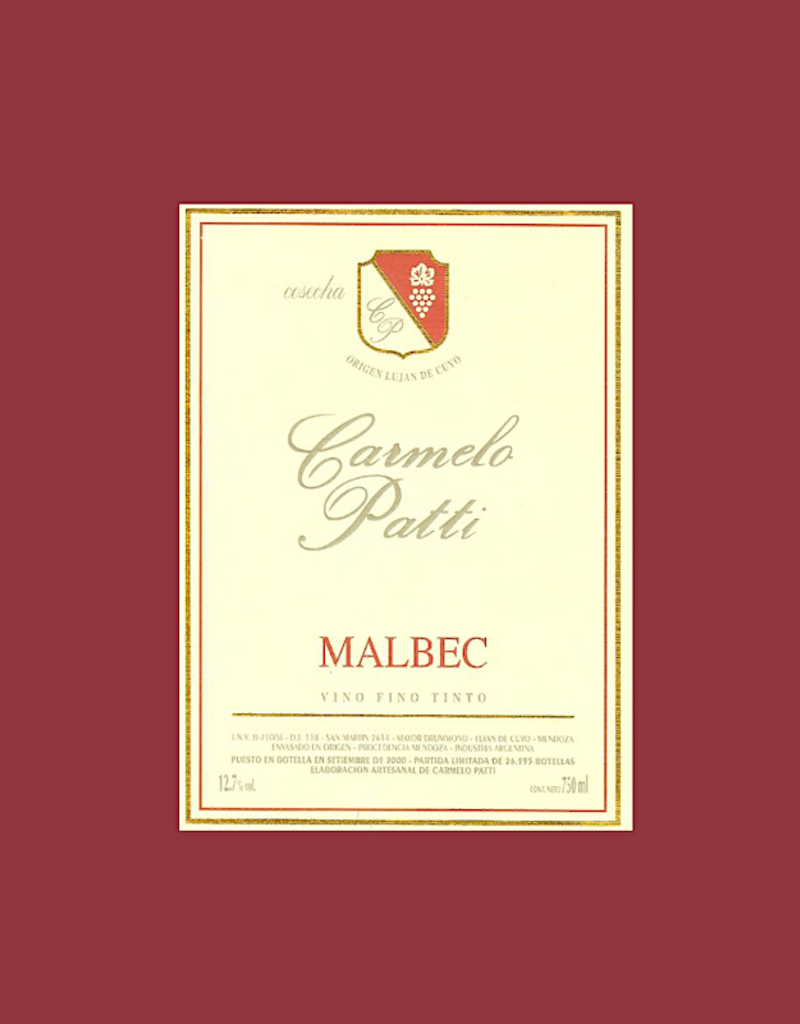 Argentina Carmelo Patti,  Malbec 2019