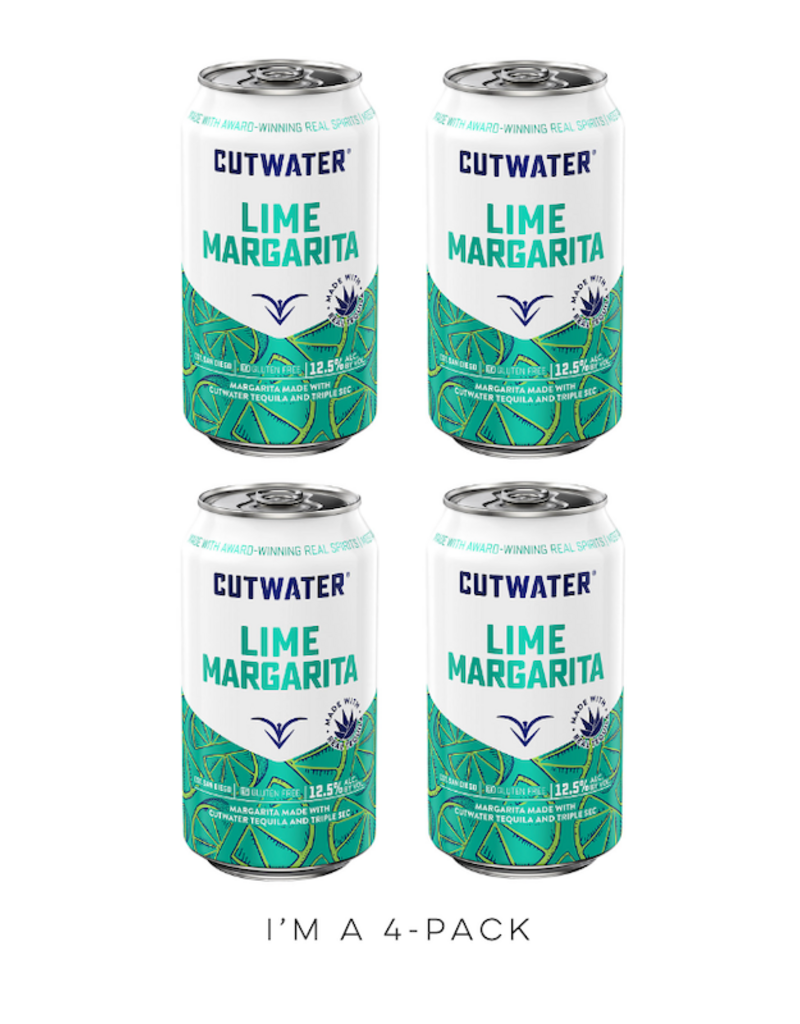 Cutwater, Tequila Lime Margarita Cans [4-Pack]