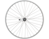 Quality Wheels Value Single Wall Series Coaster Brake Rear Wheel - 700c, 3/8" x 124mm, Coaster Brake, 3 Prong Cog, Silver