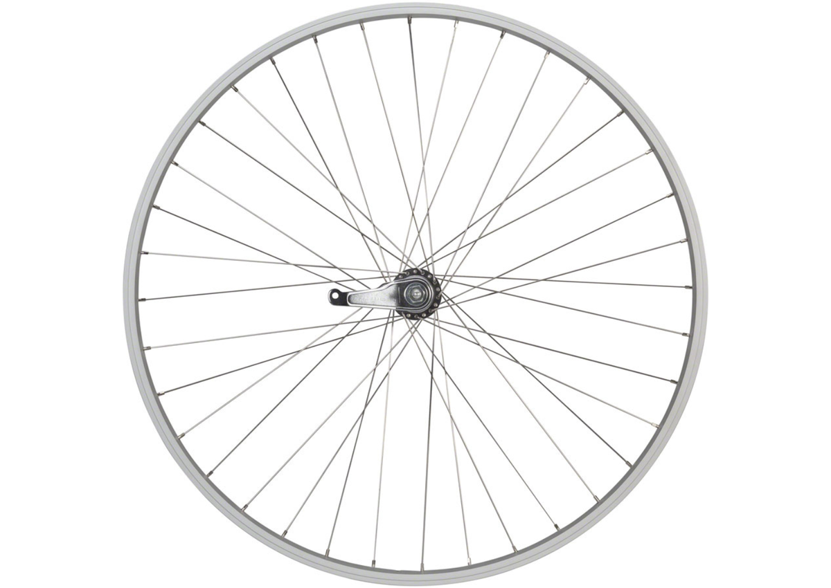 Quality Wheels Value Single Wall Series Coaster Brake Rear Wheel 700c 3 8 x 124mm Coaster Brake 3 Prong Cog Silver SweetWater Bikes
