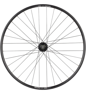 Quality Wheels Value Double Wall Series Disc Rear Wheel - 26", QR x 135mm, 6-Bolt, HG 10, Black, Clincher
