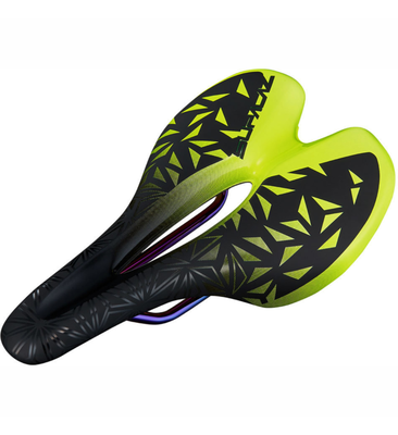 Supacaz Ignite Ti Saddle: Neon Yellow, 143mm