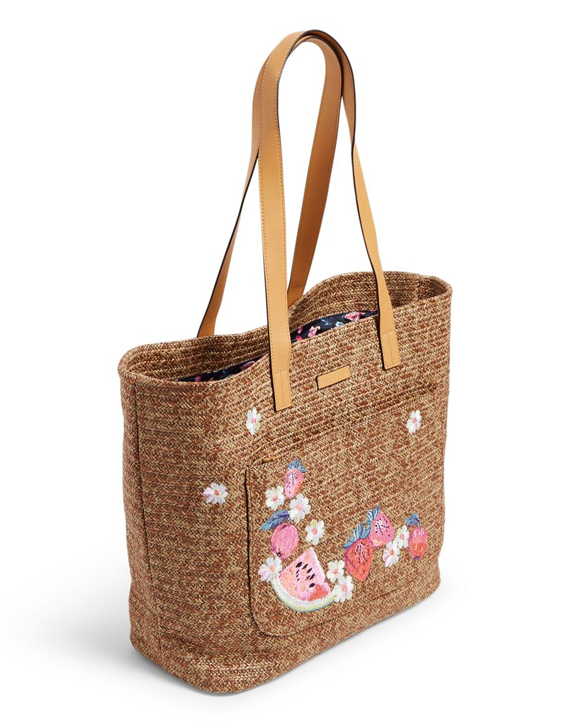 vera bradley straw tote