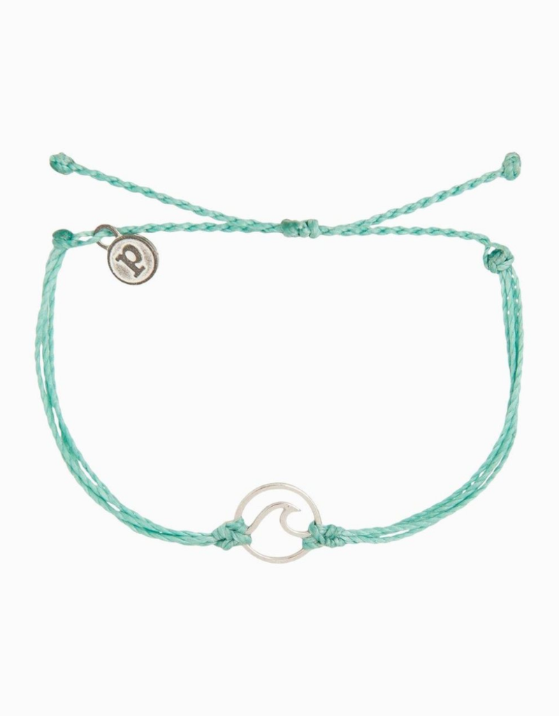 Silver Wave Bracelet Ice Blue Heart And Home Silver Wave Bracelet Ice Blue Heart
