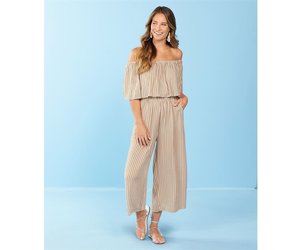 taupe jumpsuit