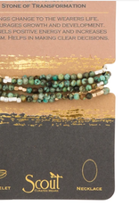 SCOUT CURATED WEARS Stone Wrap - Stone of Transformation African Turquoise Wrap Bracelet