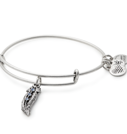 ALEX AND ANI Charm Bangle Feather Gold or Silver