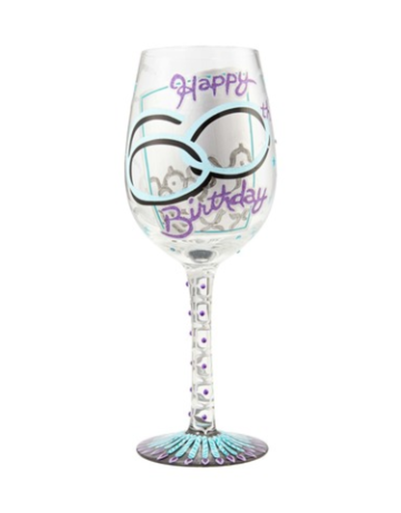 Lolita 60th Birthday Wine Glass Heart And Home