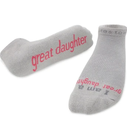 Low Cut Socks I Am A Great Daughter Grey/Pink Medium