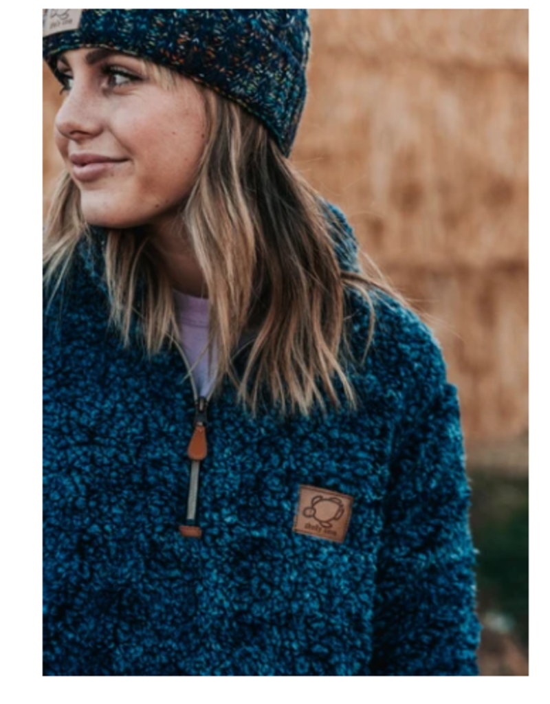 sherpa pullover blue