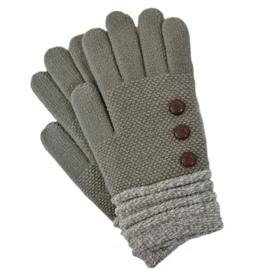Gloves Gray/White Cuff