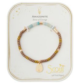 SCOUT CURATED WEARS Stone Intention Charm Bracelet - Amazonite/Gold