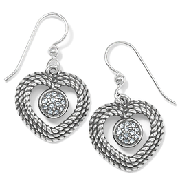 BRIGHTON Portuguese Heart French Wire Earrings - Silver, OS