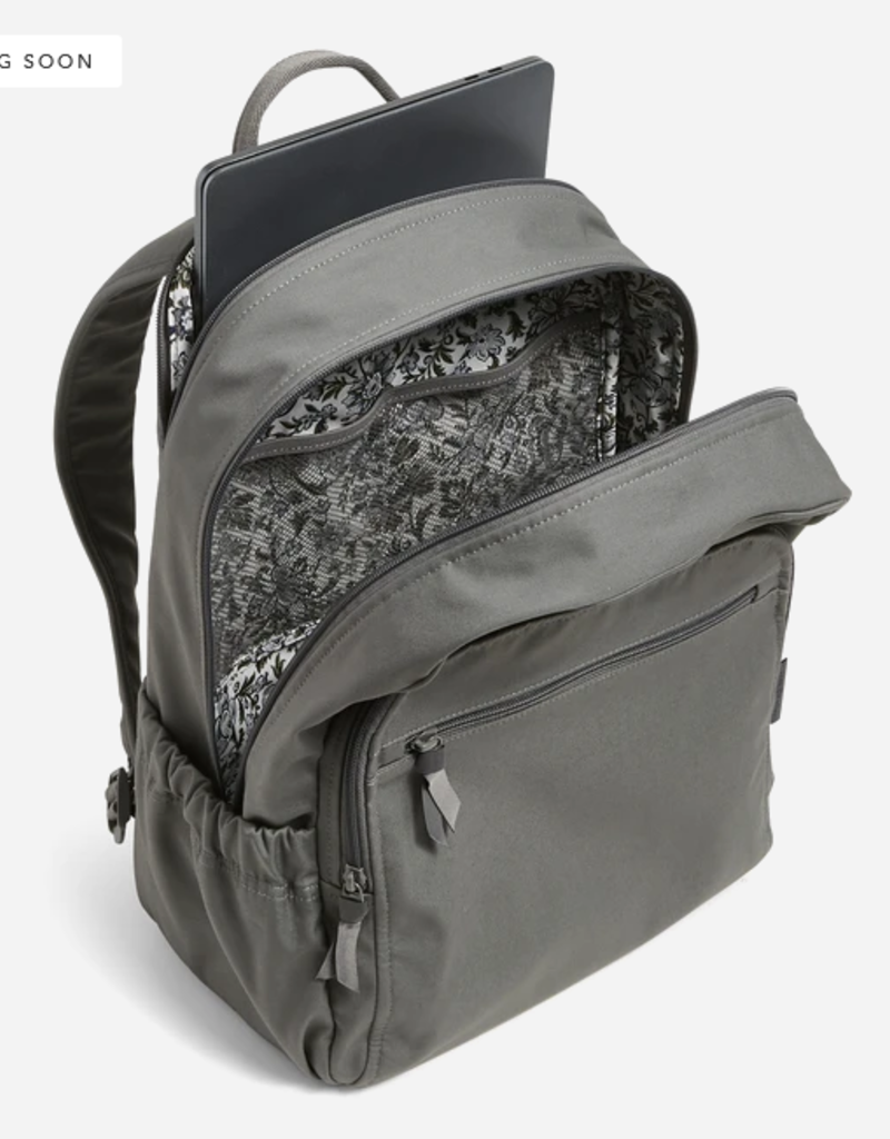 VERA BRADLEY Campus Backpack | Galaxy Gray in Recycled Cotton