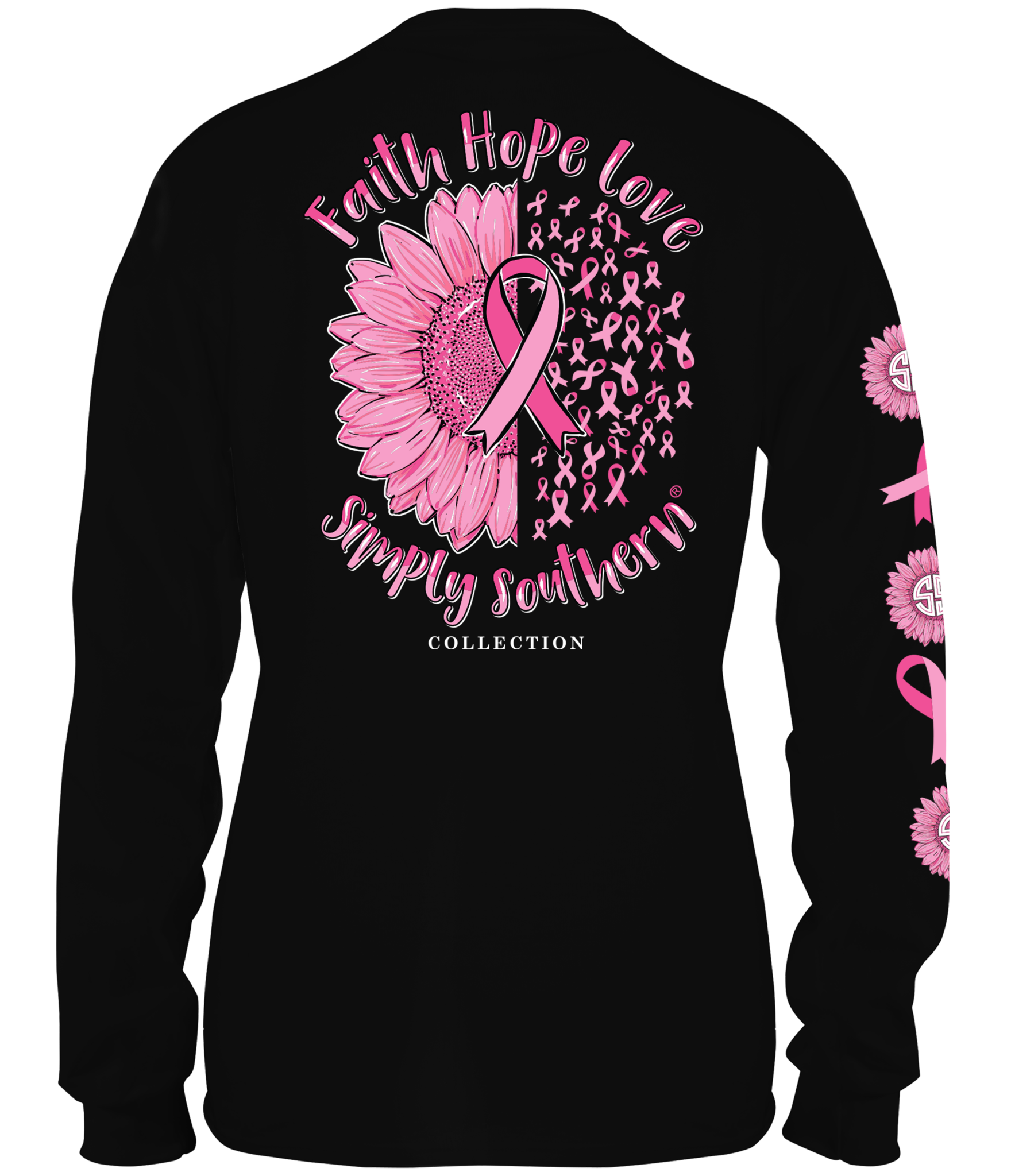 Faith, Hope, Love LS Tee Shirt - Heart 