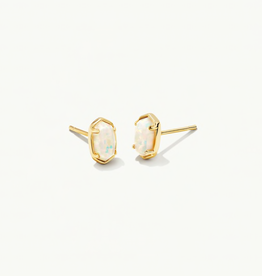 KENDRA SCOTT Emilie Stud Earrings Gold White Opal