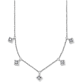 BRIGHTON Illumina Diamond Drops Necklace - Silver, OS