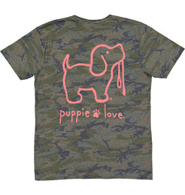 PUPPIE LOVE/MD-BRAND Vintage Camo Logo Pup Short Sleeve Tee