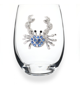 THE QUEENS' JEWELS Blue Crab Stemless Wine Glass