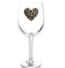 THE QUEENS' JEWELS Leopard Heart Wine Glass