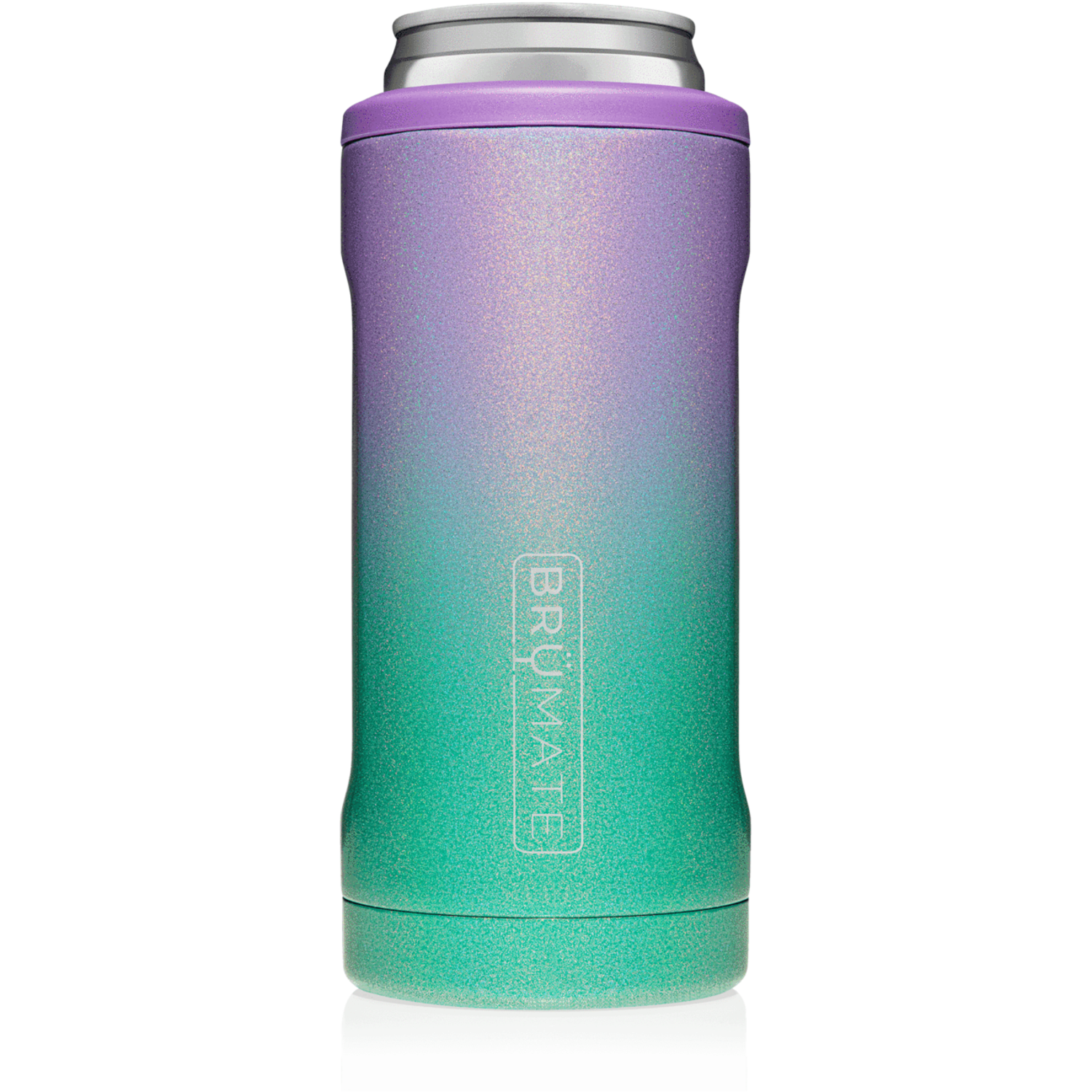  BrüMate Hopsulator Slim Can Cooler Insulated for 12oz Slim Cans   Skinny Can Insulated Stainless Steel Drink Holder for Hard Seltzer, Beer,  Soda, and Energy Drinks (Glitter Aqua) : Health 