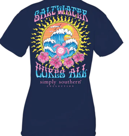 SIMPLY SOUTHERN Tee Shirt Salt Water Cures All Midnight