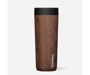 Corkcicle 17 oz Commuter Cup Walnut Wood