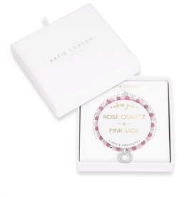 KATIE LOXTON Wellness Gems Pink Jade and Rose Quartz Bracelet