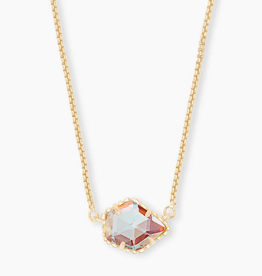 KENDRA SCOTT Tess Pendant Necklace Gold Dichroic Glass