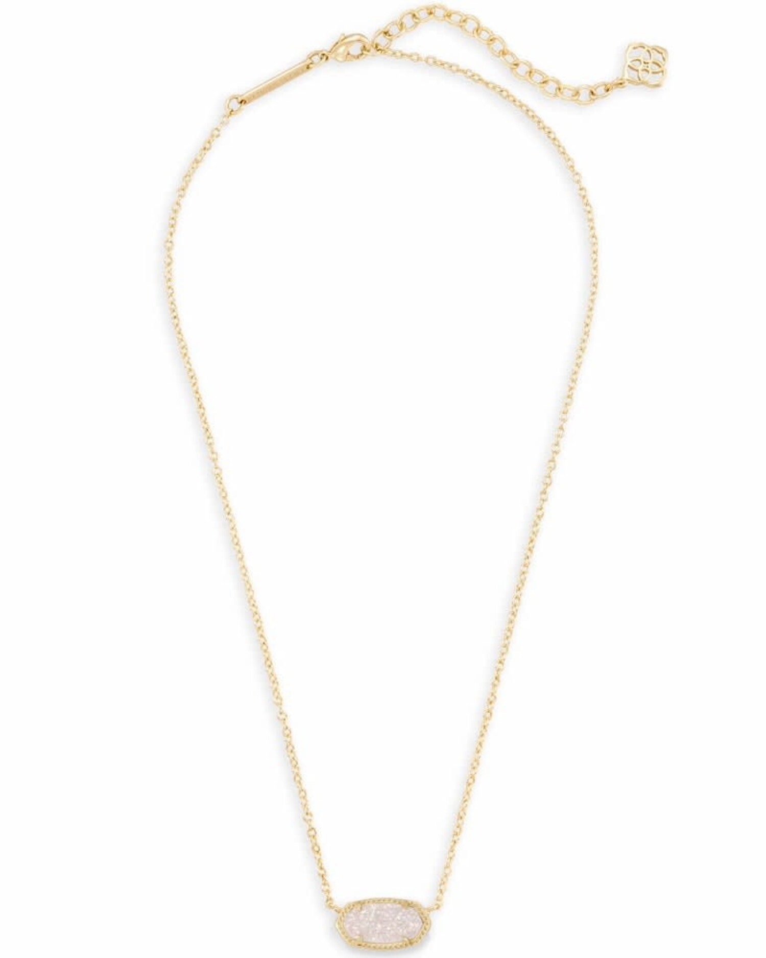 Elisa Gold Chain Necklace in Iridescent Drusy