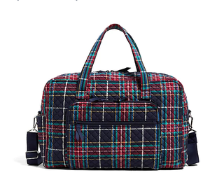 Checkered Pattern Weekend Duffle Bag - Kendry Collection Boutique