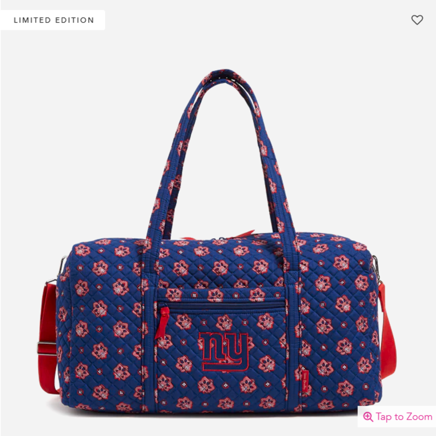 Large Travel Duffel: Dark Blue/Red Bandana w/ New York Giants - Heart and  Home Gifts and Accessories