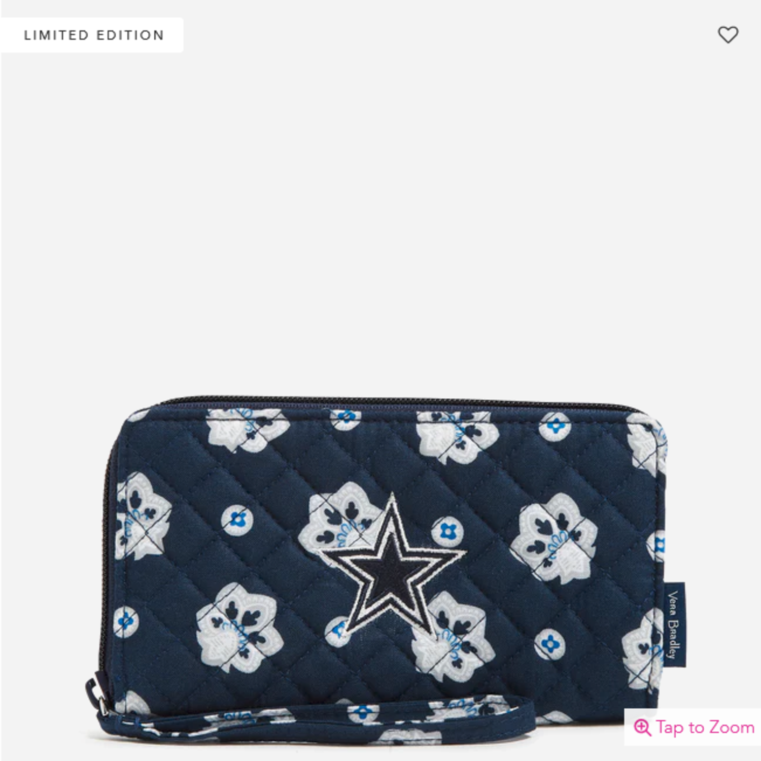 RFID Front Zip Wristlet:Blue/Gray Bandana w/ Dallas Cowboys - Heart and  Home Gifts and Accessories