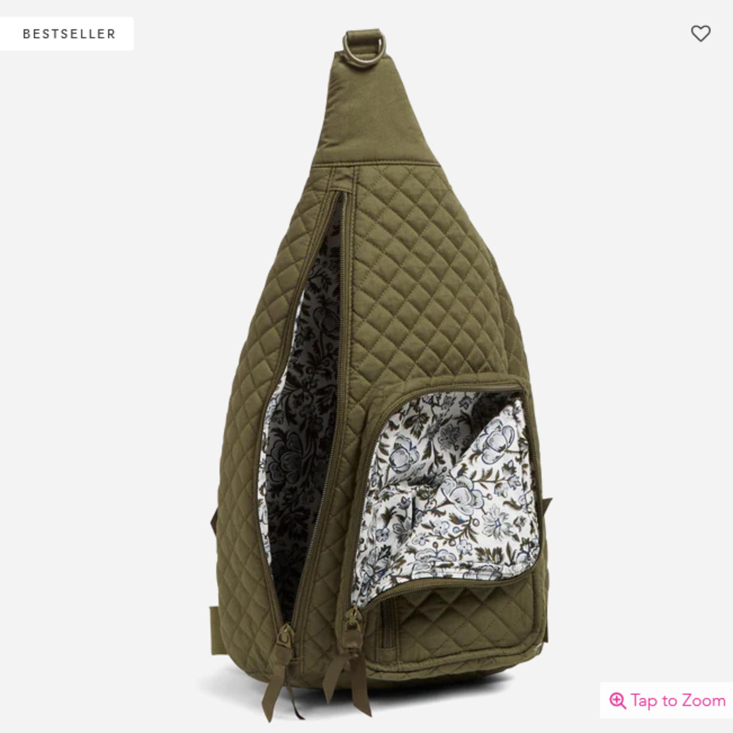 VERA BRADLEY Sling Backpack Climbing Ivy Green