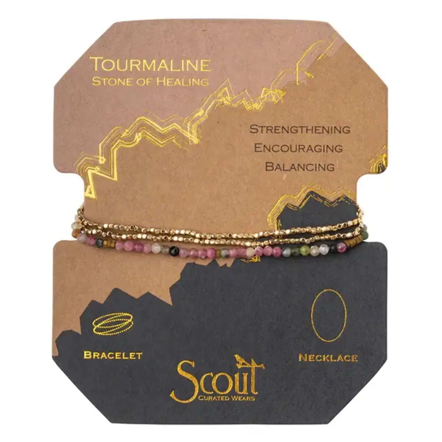 delicate stone tourmaline WRAP BRACELET & NECKLACE delicate stone tourmaline WRAP BRACELET & NECKLACE