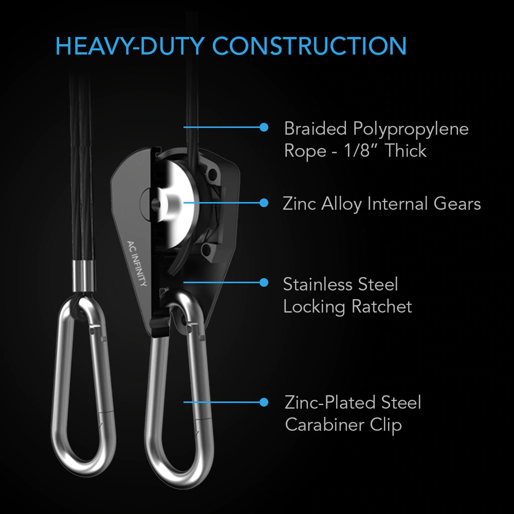AC Infinity AC Infinity - Heavy Duty Adjustable Rope Clip Hanger