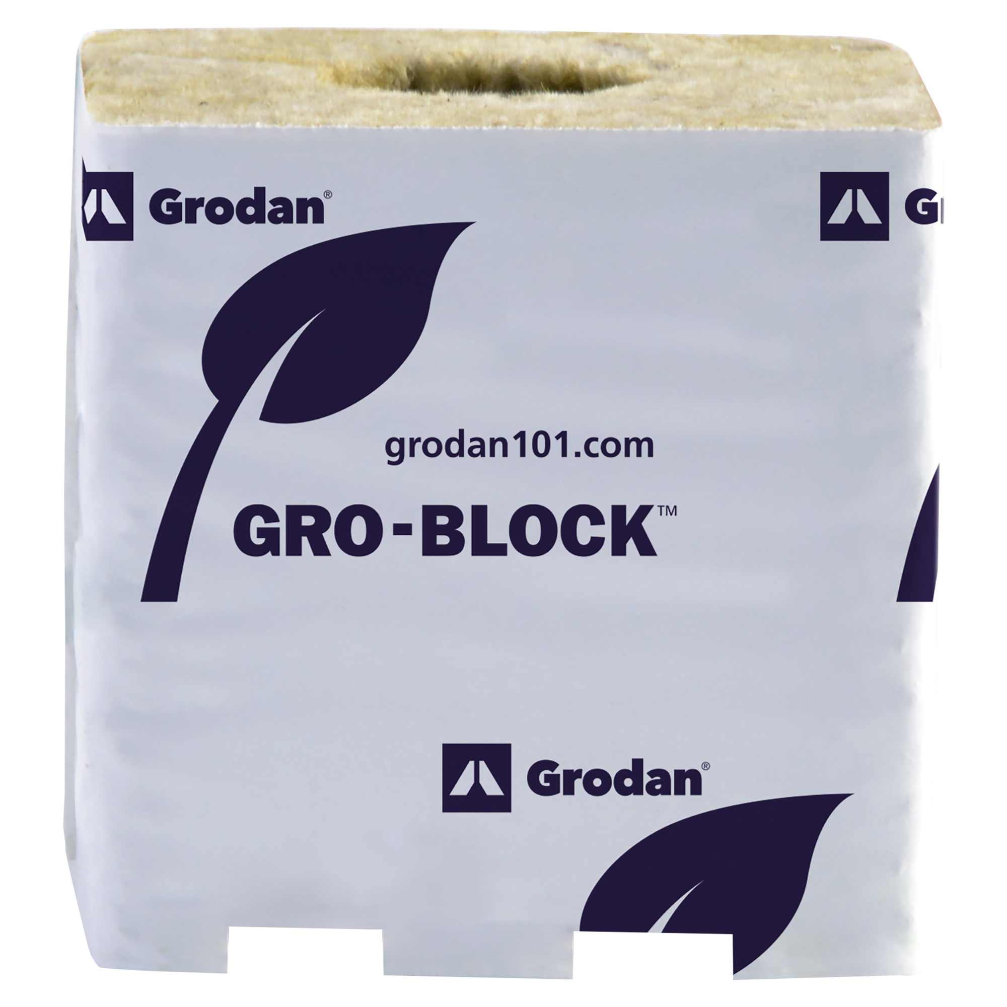 Grodan Grodan - Gro-Block Improved GR10 Large w/Hole 4" x 4" x 4"