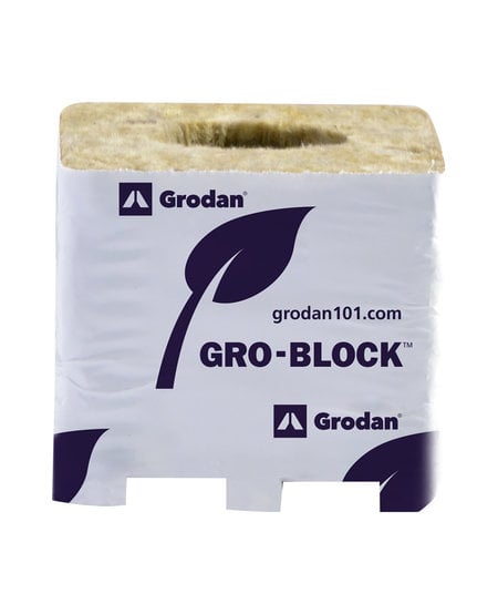 Grodan - Grodan Gro Block Improved GR4 Small w/Hole 3" x 3" x 2.6"