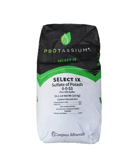 Compass Minerals - Protassium, Select IX Sulphate of Potash, 0-0-53 (Potassium Sulphate) - 25 KG / 55.1Lb